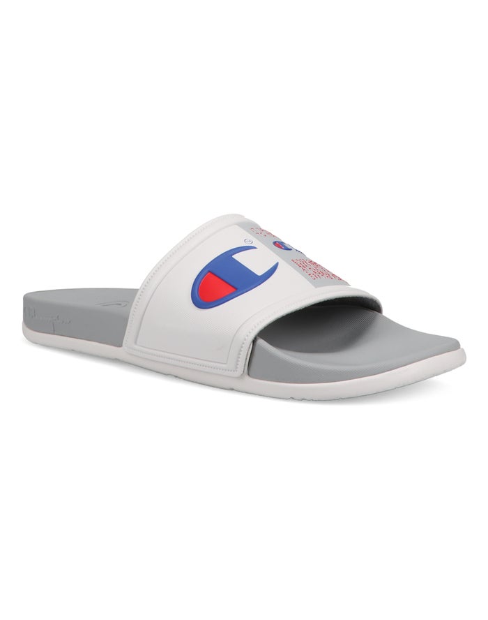 Chanclas Champion Hombre - Ipo Squish ( Blancas/Gris ) 0617824-HB